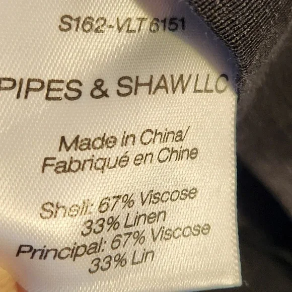 Veronica Beard Womens Ankle Pants Size 8 Black Wide Leg Linen Blend Minimalist - Picture 14 of 15